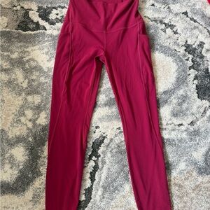 lululemon Align High-Rise 25’ Ankle Leggings with pockets in Pomegranate